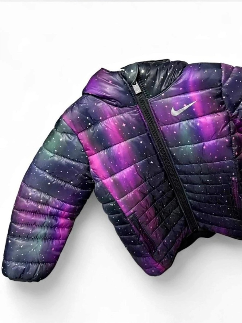 Nike Galaxy Space Puffer Jacket Kids Purple & Black 18-24mos